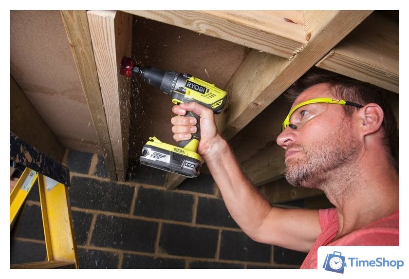 Дрель-шуруповерт Ryobi R18DD3-115S 5133005301 (с 1-им АКБ 1.5 Ач, сумка) - Изображение №3 — Интернет-магазин Time-Shop