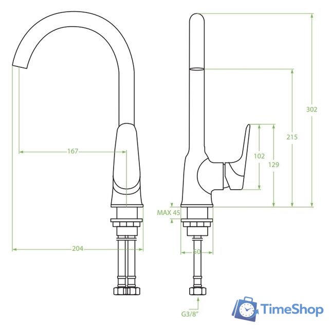 Смеситель Laveo Rondo BLX 068D - Изображение №2 — Интернет-магазин Time-Shop