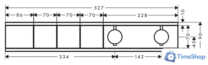 Смеситель без скрытого механизма Hansgrohe RainSelect 15381700 (белый) - Изображение №2 — Интернет-магазин Time-Shop