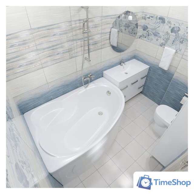 Ванна Triton Николь 160x100L (с каркасом, экраном и сифоном) - Изображение №3 — Интернет-магазин Time-Shop