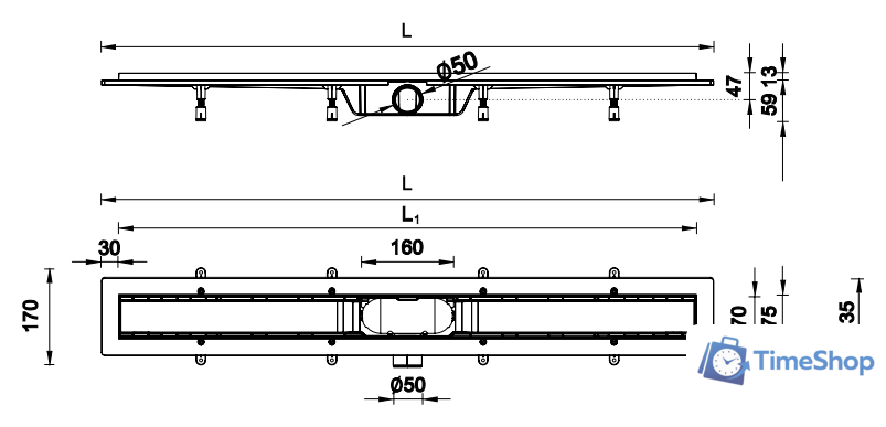 Трап/канал Styron STY-M-90-FF - Изображение №2 — Интернет-магазин Time-Shop
