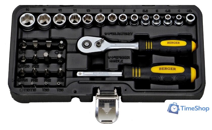 Универсальный набор инструментов Berger BG043-14 (43 предмета) - Изображение №3 — Интернет-магазин Time-Shop