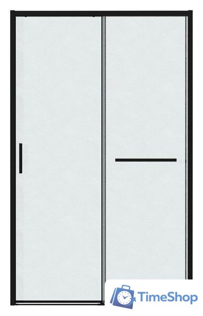 Душевая дверь Grossman Style 130x195 100.K33.05.130.21.02 (черный матовый/стекло шиншилла) - Изображение №1 — Интернет-магазин Time-Shop