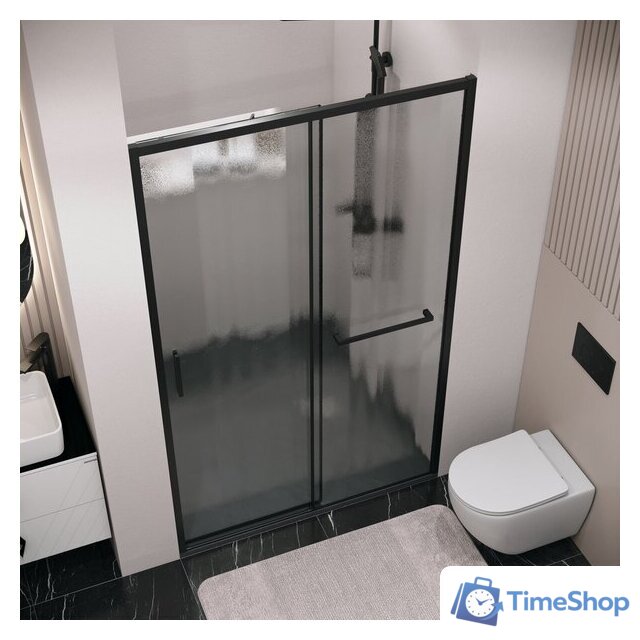 Душевая дверь Grossman Style 130x195 100.K33.05.130.21.02 (черный матовый/стекло шиншилла) - Изображение №11 — Интернет-магазин Time-Shop