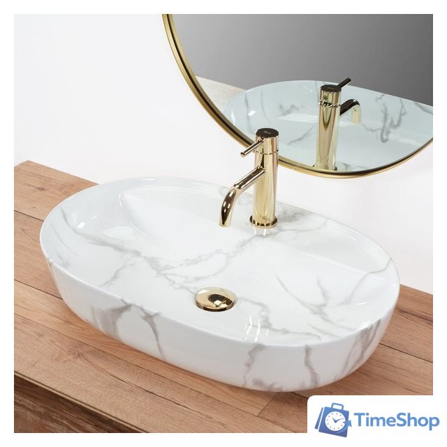 Умывальник Rea Aura 61 Marmo Shiny U8003 - Изображение №6 — Интернет-магазин Time-Shop