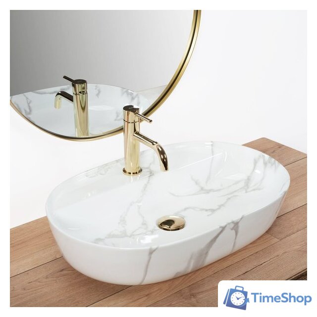 Умывальник Rea Aura 61 Marmo Shiny U8003 - Изображение №3 — Интернет-магазин Time-Shop