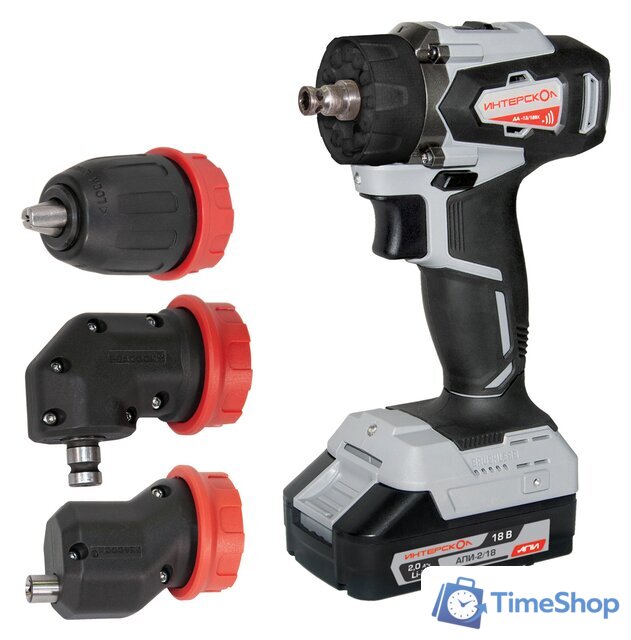 Дрель-шуруповерт Интерскол ДА-13/18ВК 45 Комби (с 2-мя АКБ, насадки, кейс) - Изображение №1 — Интернет-магазин Time-Shop