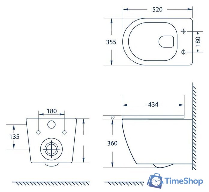 Унитаз подвесной Lauter Nuremberg 21811 + Breez 21GN7071CH - Изображение №33 — Интернет-магазин Time-Shop