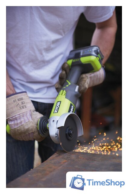 Угловая шлифмашина Ryobi R18AG-0 (без АКБ) - Изображение №6 — Интернет-магазин Time-Shop