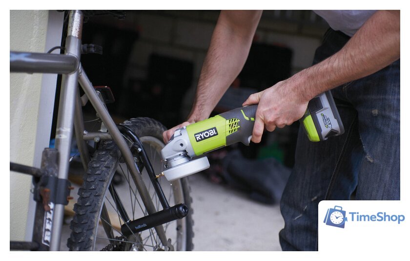 Угловая шлифмашина Ryobi R18AG-0 (без АКБ) - Изображение №12 — Интернет-магазин Time-Shop