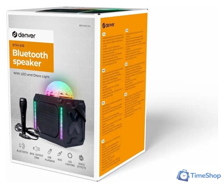 Беспроводная колонка Denver Electronics BTM-618 - Изображение №9 — Интернет-магазин Time-Shop