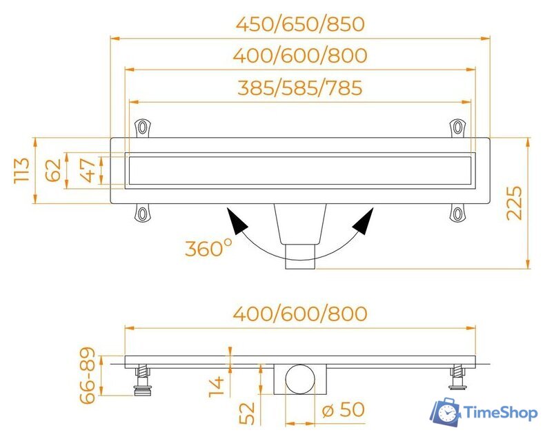 Трап/канал RGW Drain Leo-31 60213180-04 - Изображение №9 — Интернет-магазин Time-Shop