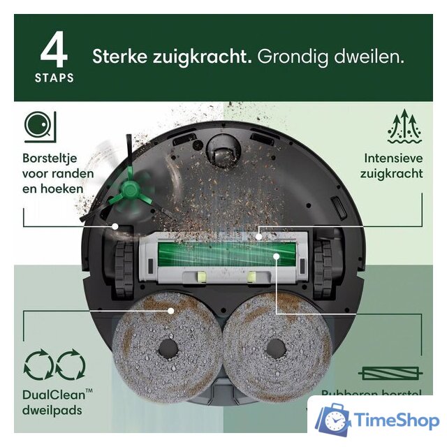 Робот-пылесос iRobot Roomba Plus 405 Combo Robot + AutoWash Dock (черный) - Изображение №8 — Интернет-магазин Time-Shop