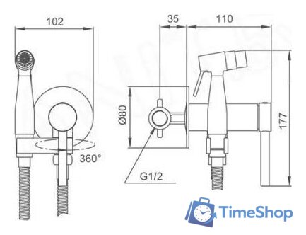Гигиенический душ Gappo G7206-6 - Изображение №2 — Интернет-магазин Time-Shop