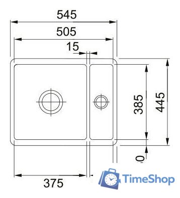 Кухонная мойка Franke Kubus KBK 160-38-12 126.0442.602 (матовый антрацит) - Изображение №2 — Интернет-магазин Time-Shop