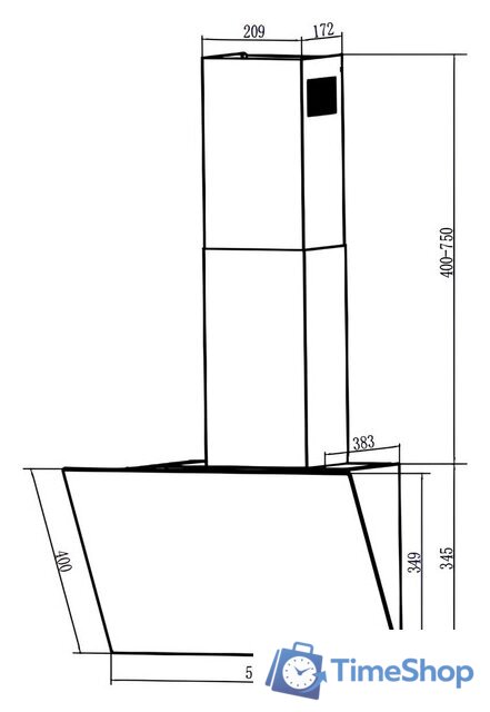 Кухонная вытяжка Nord (Nordfrost) HM 6080 W - Изображение №9 — Интернет-магазин Time-Shop
