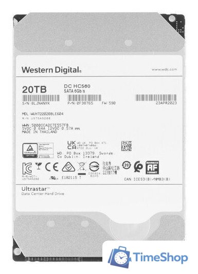 Жесткий диск WD Ultrastar DC HC560 20TB WUH722020BLE604 - Изображение №1 — Интернет-магазин Time-Shop