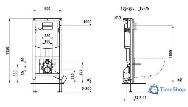 Инсталляция для унитаза Laufen Ineolink H9201140000001 - Изображение №3 — Интернет-магазин Time-Shop