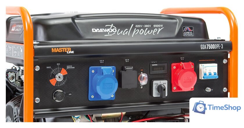 Бензиновый генератор Daewoo Power GDA 7500DPE-3 - Изображение №8 — Интернет-магазин Time-Shop
