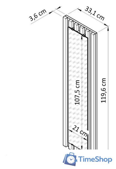 Зеркало Диприз Piaforte Д.68027.1 (дикий дуб/черный/дуб масло) - Изображение №2 — Интернет-магазин Time-Shop
