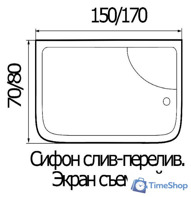 Ванна Wemor 170/80/55 S - Изображение №2 — Интернет-магазин Time-Shop