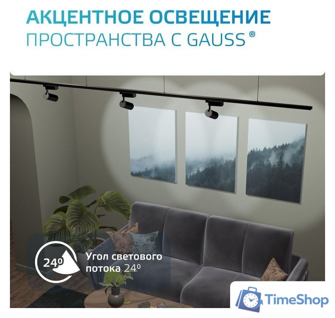 Трековый светильник Gauss TR074 - Изображение №7 — Интернет-магазин Time-Shop