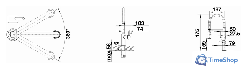 Смеситель Blanco Catris-S Flexo (черный матовый) - Изображение №5 — Интернет-магазин Time-Shop