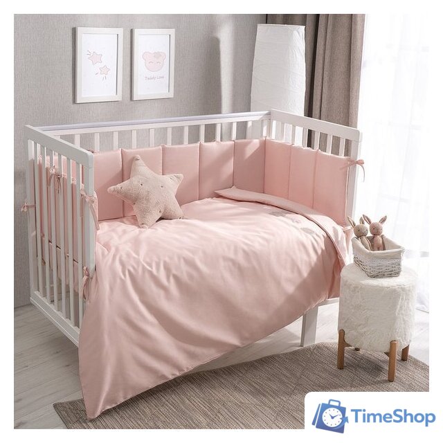 Детский комплект постельного белья Perina Teddy Sateen Collection ТДСК6-01.7 (розовый) - Изображение №2 — Интернет-магазин Time-Shop
