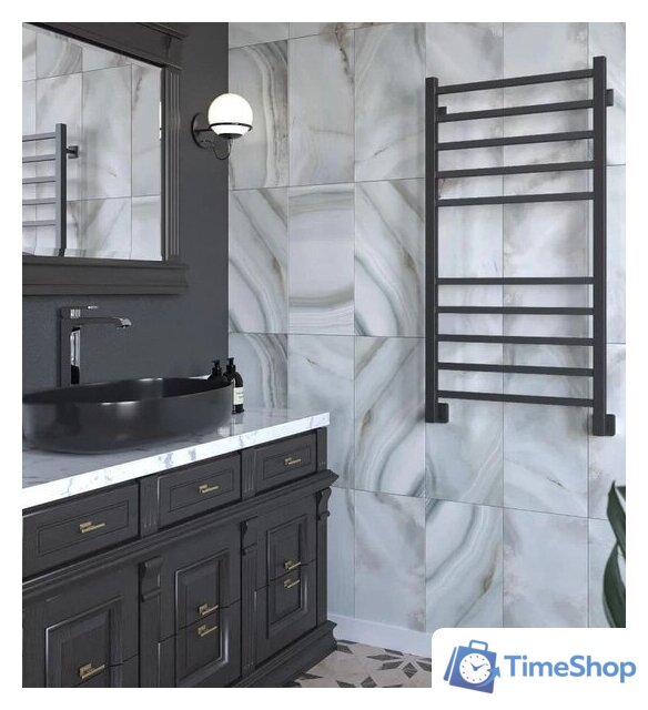 Полотенцесушитель Stinox Quatro 50x100 qu100 Ral 9005 - Изображение №1 — Интернет-магазин Time-Shop