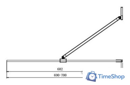 Стеклянная шторка для ванны Ambassador Bath Screens 16041206 70 - Изображение №6 — Интернет-магазин Time-Shop