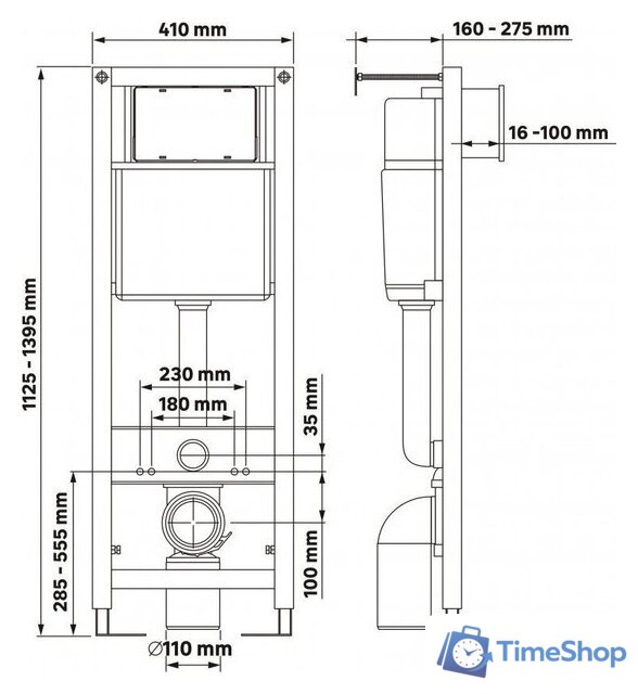 Унитаз подвесной Berges Wasserhaus Floe S Rimless + АТОМ 410 АТ-043368 (с сиденьем) - Изображение №10 — Интернет-магазин Time-Shop
