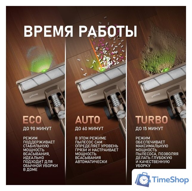 Пылесос Weissgauff V12 BLDC 630 Bronzo Beige X-Treme Turbo - Изображение №17 — Интернет-магазин Time-Shop