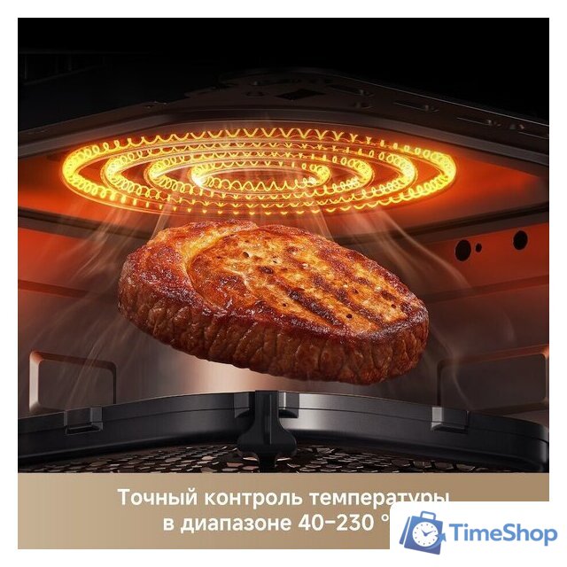 Аэрогриль (аэрофритюрница) Trouver Air Fryer Metalish AF10 Pro (черный) - Изображение №8 — Интернет-магазин Time-Shop