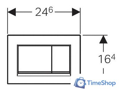 Панель смыва Geberit Sigma 30 115.883.KJ.1 (белый/глянцевый хром) - Изображение №2 — Интернет-магазин Time-Shop
