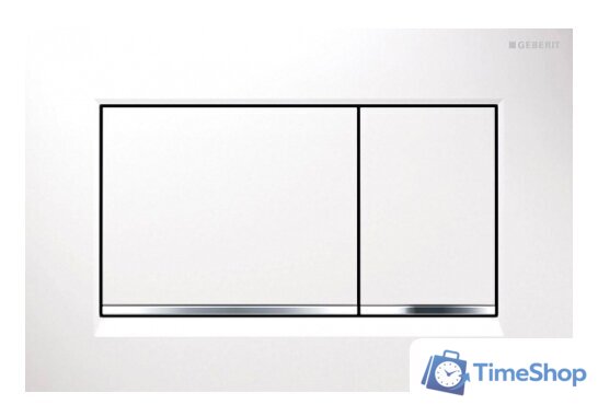 Панель смыва Geberit Sigma 30 115.883.KJ.1 (белый/глянцевый хром) - Изображение №1 — Интернет-магазин Time-Shop