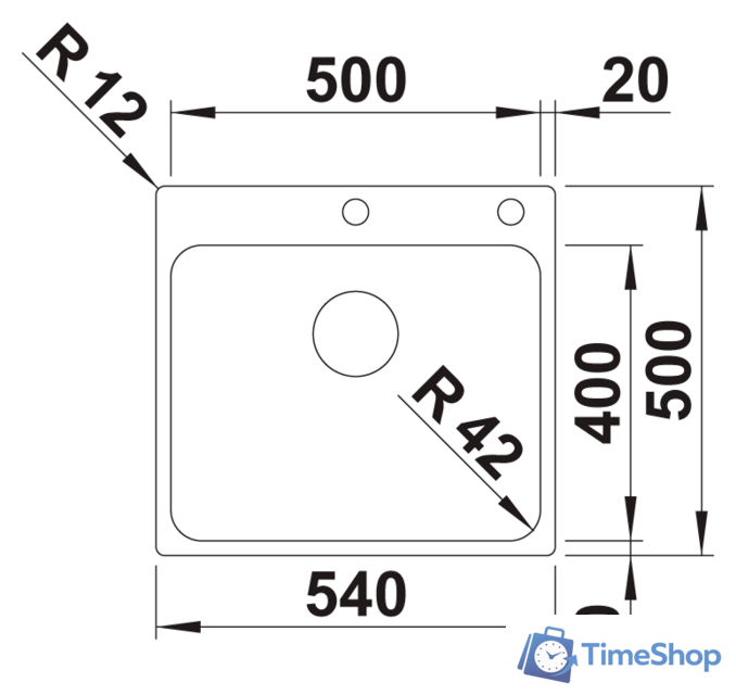 Кухонная мойка Blanco Solis 500-IF/A 526124 (полированная) - Изображение №2 — Интернет-магазин Time-Shop