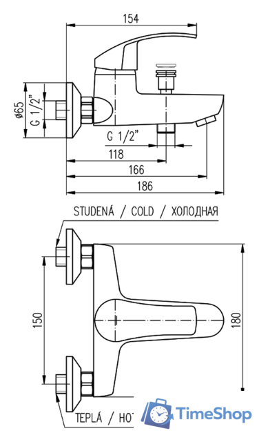 Смеситель Slezak RAV Kongo K054.5 - Изображение №2 — Интернет-магазин Time-Shop