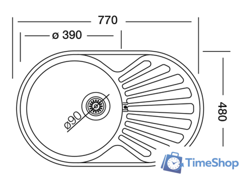 Кухонная мойка Kromevye EC 259 - Изображение №2 — Интернет-магазин Time-Shop