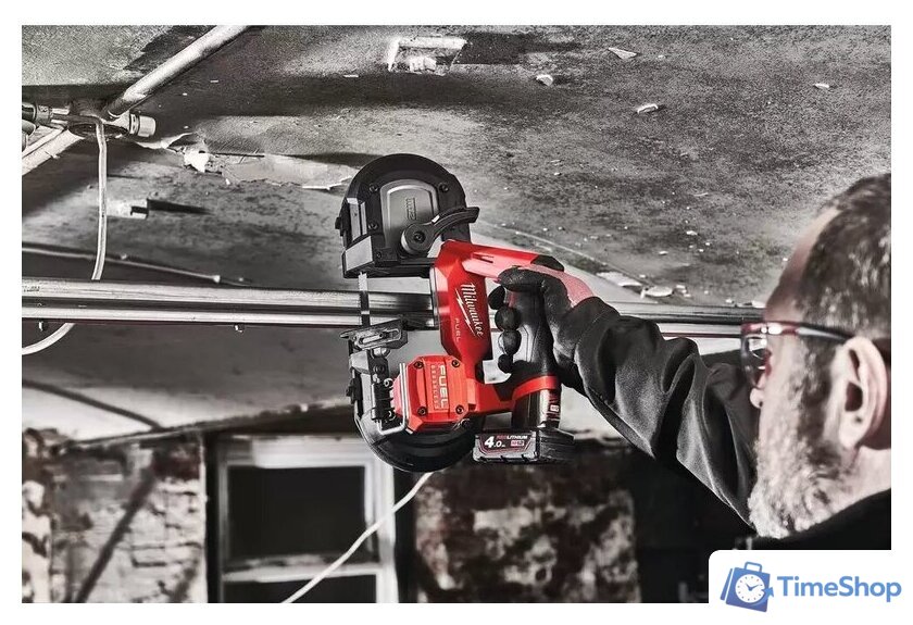 Ленточная пила Milwaukee Fuel M12 FBS64-402C 4933478441 (с 2-мя АКБ, кейс) - Изображение №3 — Интернет-магазин Time-Shop