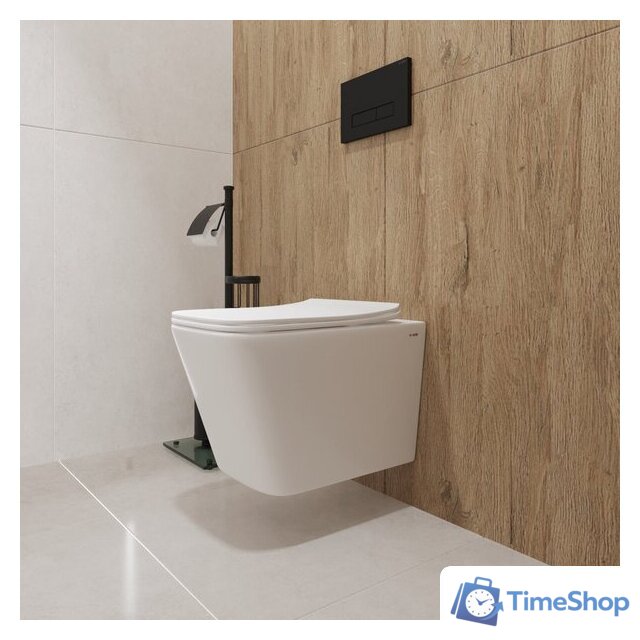 Унитаз подвесной Lauter Square 214903 с кнопкой 219702F (квадратная, белый) - Изображение №12 — Интернет-магазин Time-Shop