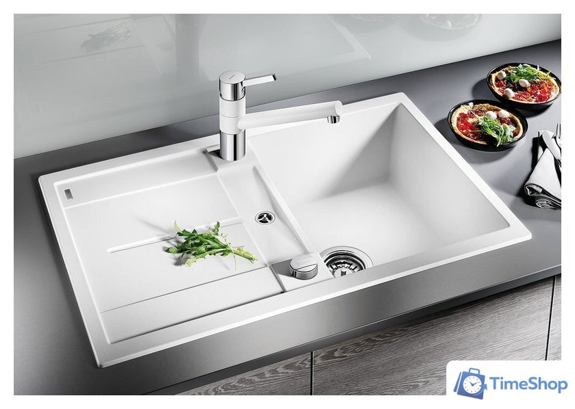 Кухонная мойка Blanco Metra 45 S 527105 (мягкий белый) - Изображение №2 — Интернет-магазин Time-Shop