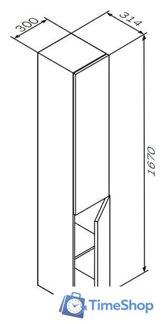  AM.PM Шкаф-пенал Gem M90CHR0306HF - Изображение №8 — Интернет-магазин Time-Shop