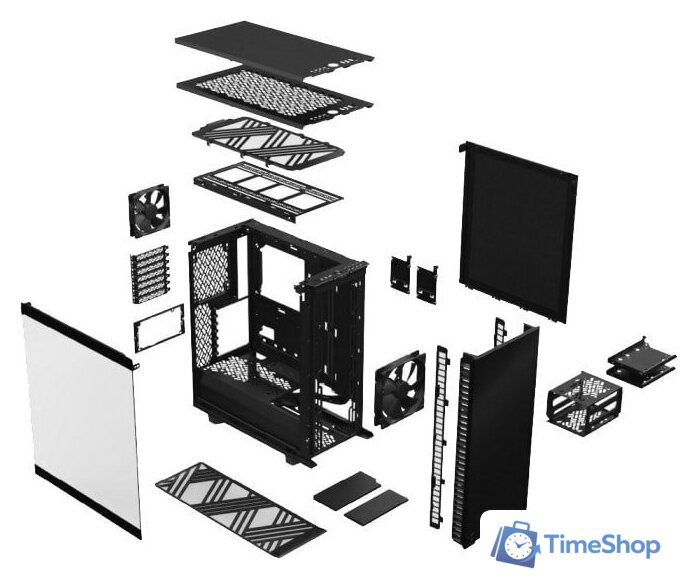 Корпус Fractal Design Define 7 Compact Black TG Light FD-C-DEF7C-03 - Изображение №6 — Интернет-магазин Time-Shop