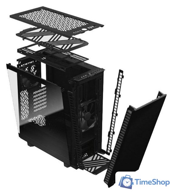 Корпус Fractal Design Define 7 Compact Black TG Light FD-C-DEF7C-03 - Изображение №5 — Интернет-магазин Time-Shop