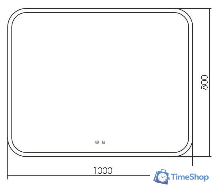  Silver Mirrors Зеркало Стив-Р 100x80 LED-00002745 - Изображение №4 — Интернет-магазин Time-Shop