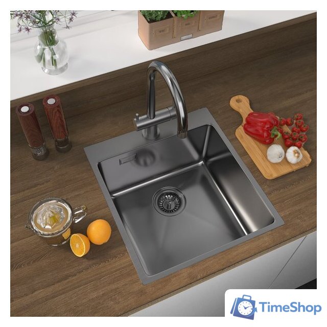 Кухонная мойка Aquasanita Aira AIR 100 X-T (графит) - Изображение №3 — Интернет-магазин Time-Shop