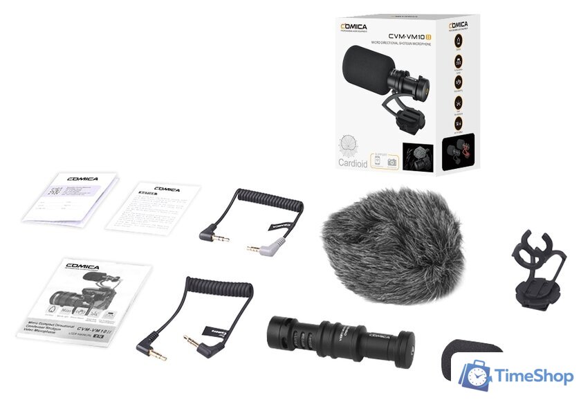Проводной микрофон Comica CVM-VM10 II (черный) - Изображение №3 — Интернет-магазин Time-Shop