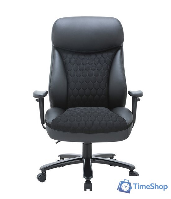 Офисное кресло CHAIRMAN CH414 (экокожа/ткань черный) - Изображение №2 — Интернет-магазин Time-Shop