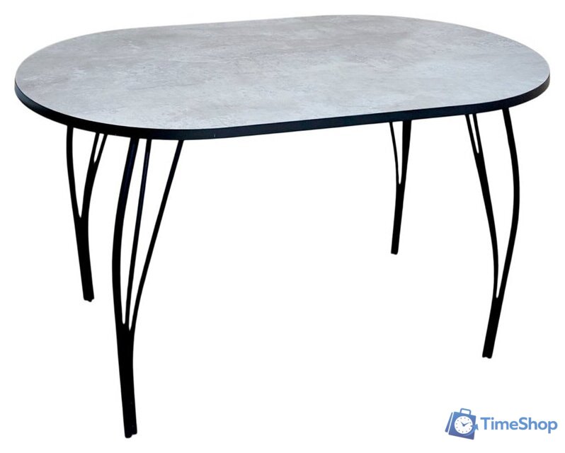 Кухонный стол Arvento Флок 2 овал 110х70 (бетон) - Изображение №1 — Интернет-магазин Time-Shop