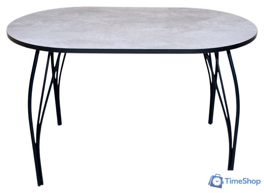 Кухонный стол Arvento Флок 2 овал 110х70 (бетон) - Изображение №2 — Интернет-магазин Time-Shop